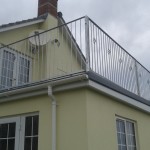 Decrotive galvanised house balcony left side