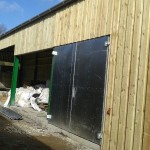 Double tear agricultural shed completed  .