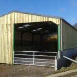 Double tear agricultural shed completed .