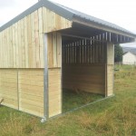 Equine metal framed 15' x 15' field shelter