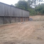 First stage of concreting cattle handling system and yard.